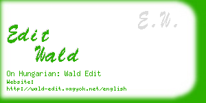 edit wald business card